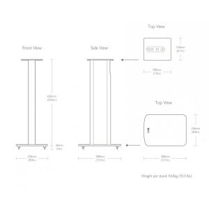 Изображение продукта KEF SPEAKER STAND WHITE пара - напольные подставки - 2